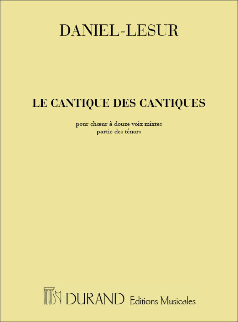Le Cantique Des Cantiques Tenor